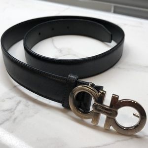 Salvatore Ferragamo thin smoky slack belt